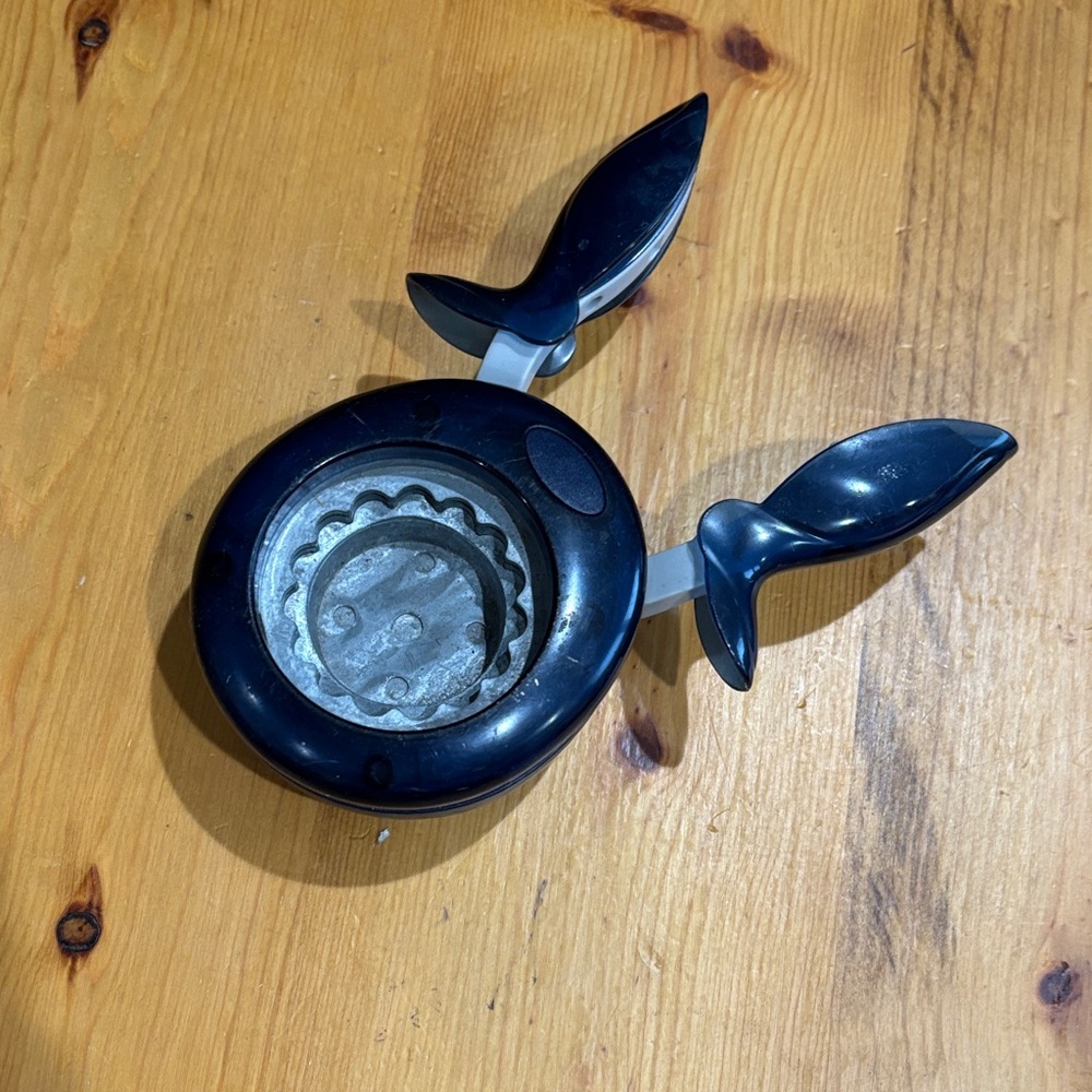 Navy Blue Biscuit Cutter with Ergonomic Handles